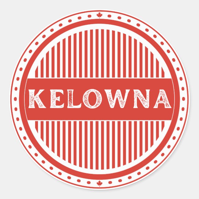 Adesivo Emblema do Orgulho da Cidade de Kelowna – Identida (Frente)