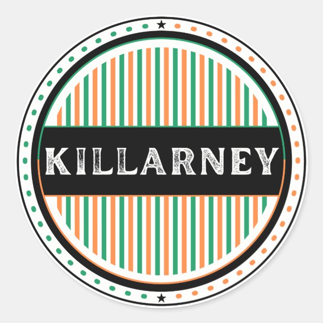 Adesivo Emblema do Orgulho da Cidade de Killarney – Identi (Frente)