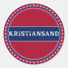 Adesivo Emblema do Orgulho da Cidade de Kristiansand Ident