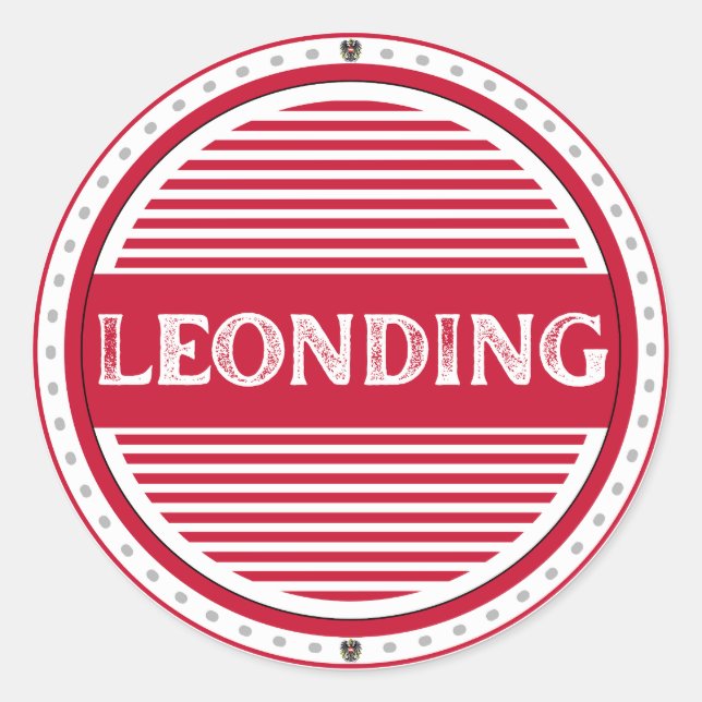 Adesivo Emblema do Orgulho da Cidade de Leonding – Identid (Frente)