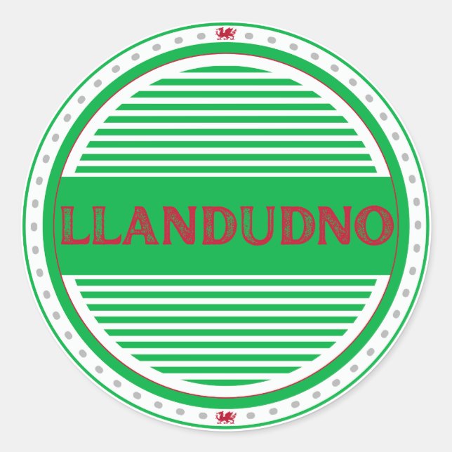 Adesivo Emblema do Orgulho da Cidade de Llandudno – Identi (Frente)