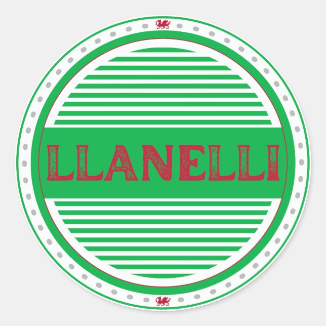 Adesivo Emblema do Orgulho da Cidade de Llanelli – Identid (Frente)