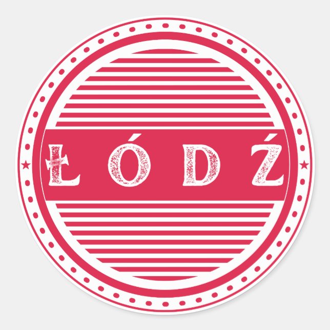 Adesivo Emblema do Orgulho da Cidade de Lodz – Identidade  (Frente)