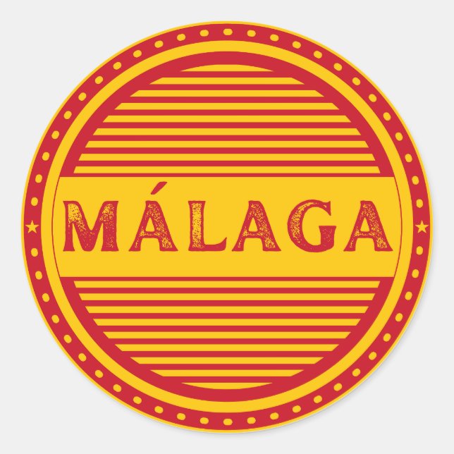 Adesivo Emblema do Orgulho da Cidade de Málaga – Identidad (Frente)