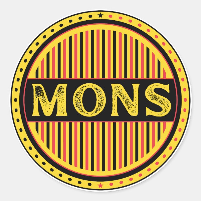Adesivo Emblema do Orgulho da Cidade de Mons – Identidade  (Frente)