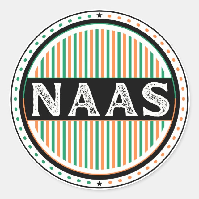 Adesivo Emblema do Orgulho da Cidade de Naas – Identidade  (Frente)