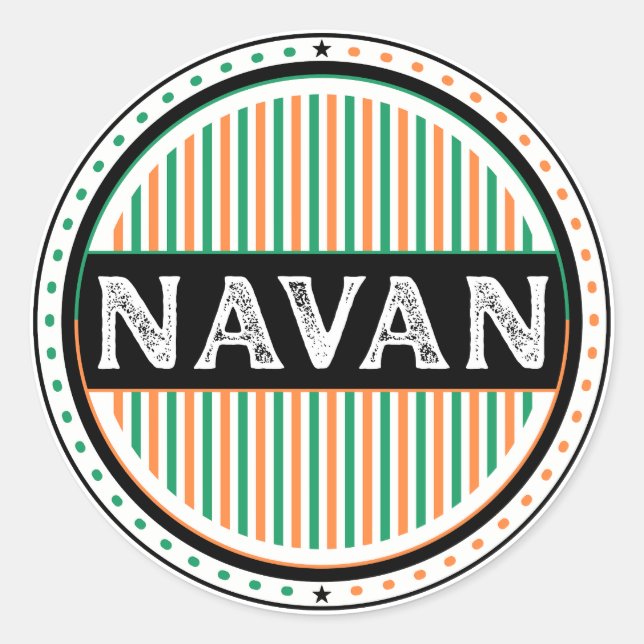 Adesivo Emblema do Orgulho da Cidade de Navan – Identidade (Frente)