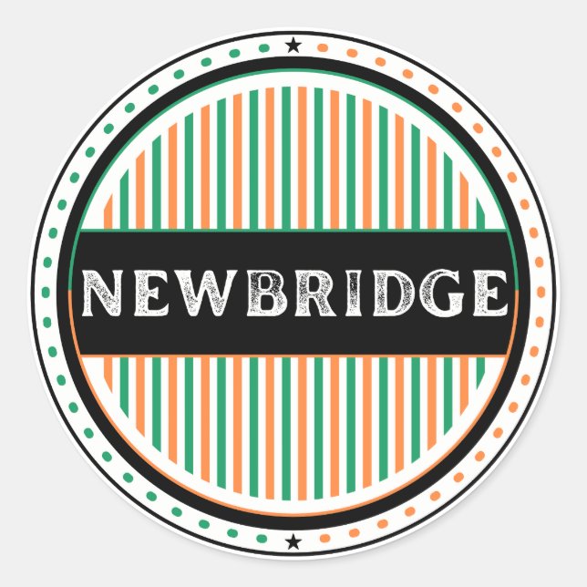 Adesivo Emblema do Orgulho da Cidade de Newbridge – Identi (Frente)