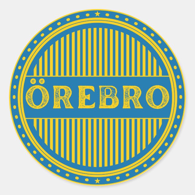 Adesivo Emblema do Orgulho da Cidade de Örebro – Identidad (Frente)