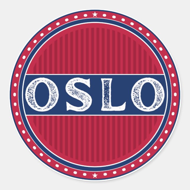 Adesivo Emblema do Orgulho da Cidade de Oslo – Identidade  (Frente)