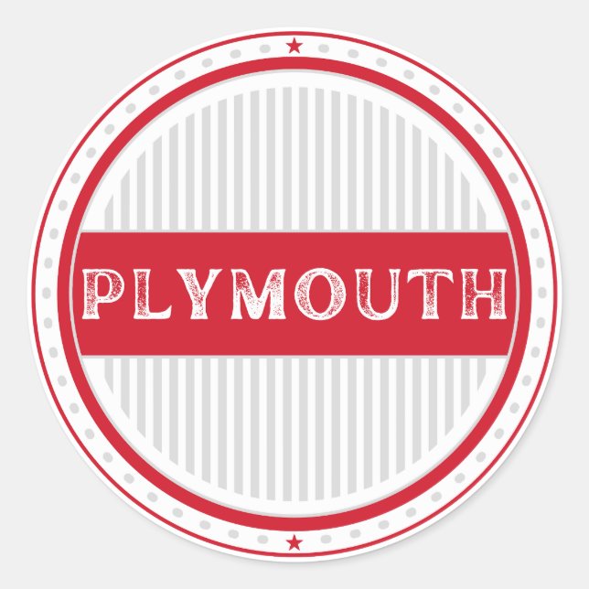 Adesivo Emblema do Orgulho da Cidade de Plymouth – Identid (Frente)