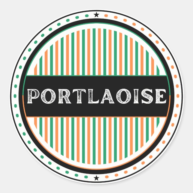 Adesivo Emblema do Orgulho da Cidade de Portlaoise – Ident (Frente)