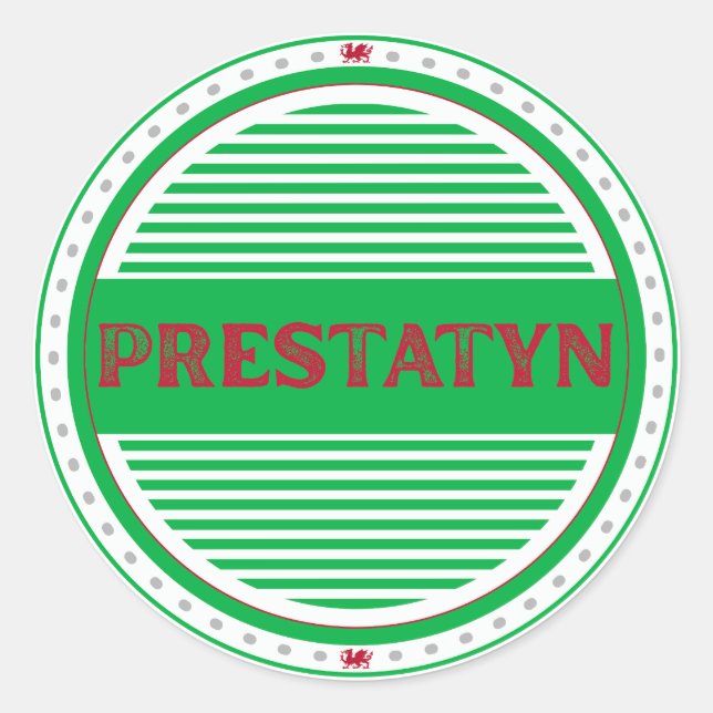 Adesivo Emblema do Orgulho da Cidade de Prestatyn – Identi (Frente)