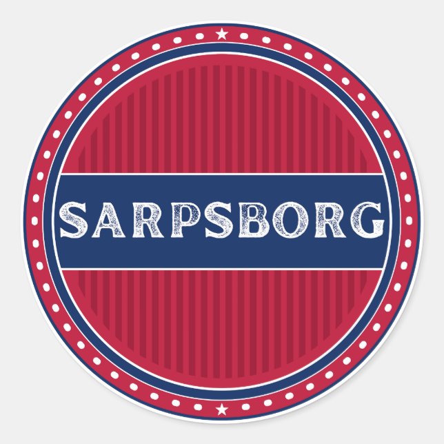 Adesivo Emblema do Orgulho da Cidade de Sarpsborg – Identi (Frente)