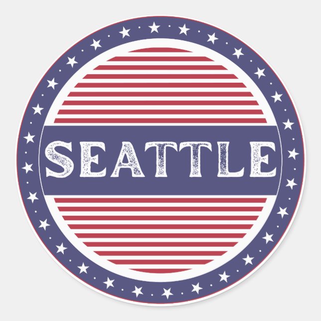 Adesivo Emblema do Orgulho da Cidade de Seattle – Identida (Frente)