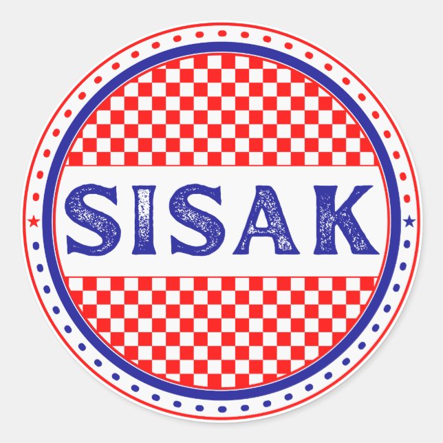 Adesivo Emblema do Orgulho da Cidade de Sisak – Identidade (Frente)