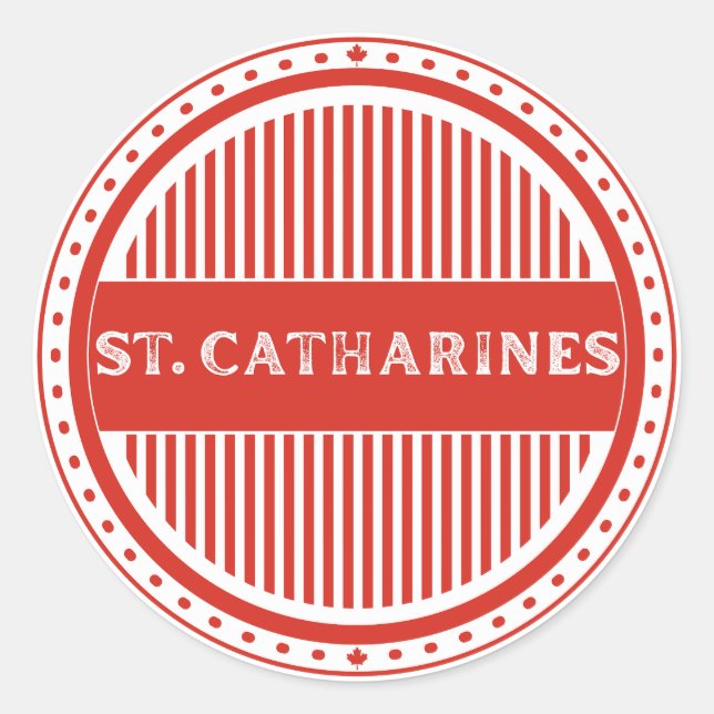Adesivo Emblema do Orgulho da Cidade de St. Catharines Ide (Frente)