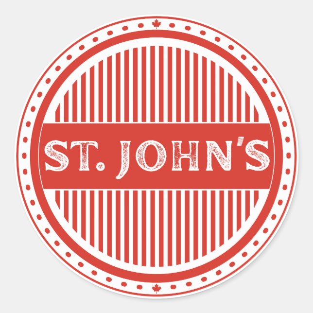Adesivo Emblema do Orgulho da Cidade de St. John's – Ident (Frente)