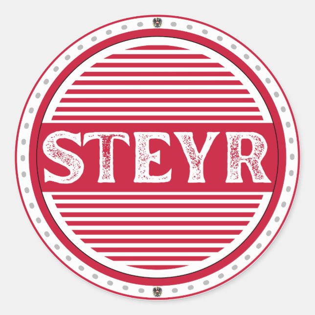 Adesivo Emblema do Orgulho da Cidade de Steyr – Identidade (Frente)
