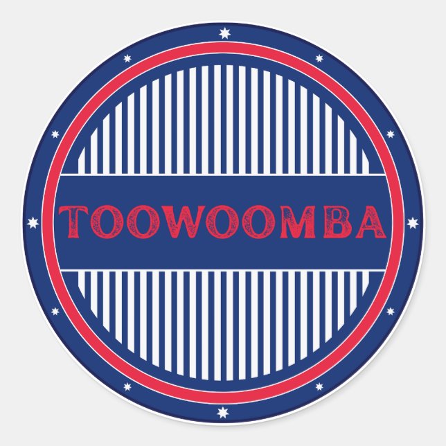 Adesivo Emblema do Orgulho da Cidade de Toowoomba – Identi (Frente)