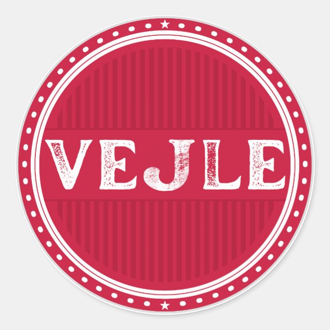 Adesivo Emblema do Orgulho da Cidade de Vejle – Identidade (Frente)