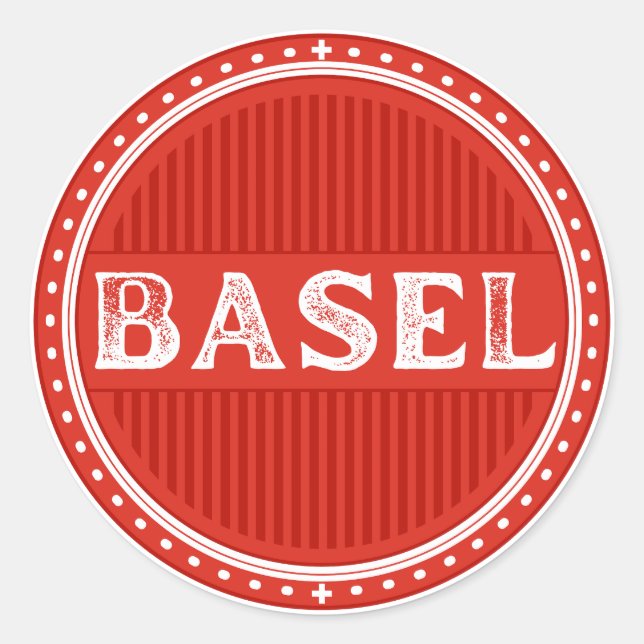Adesivo Emblema do Orgulho de Basileia – Identidade Suíça (Frente)