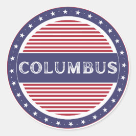 Adesivo Emblema do Orgulho de Columbus – Identidade Americ