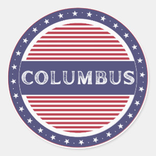Adesivo Emblema do Orgulho de Columbus – Identidade Americ