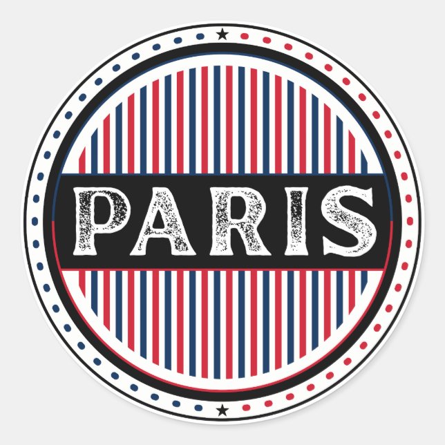 Adesivo Emblema do Orgulho de Paris – Identidade Francesa (Frente)