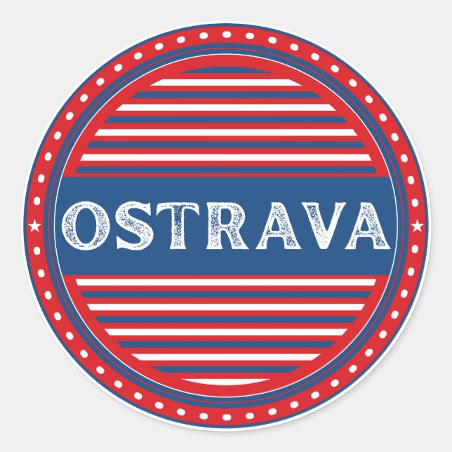 Adesivo Emblema do Ostrava City Pride – Identidade Tcheca (Frente)