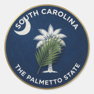 Adesivo Emblema do Palmetto da Carolina do Sul 🌴