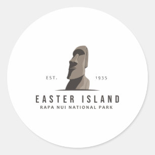 Adesivo Emblema do Parque Nacional Rapa Nui da Ilha de Pás
