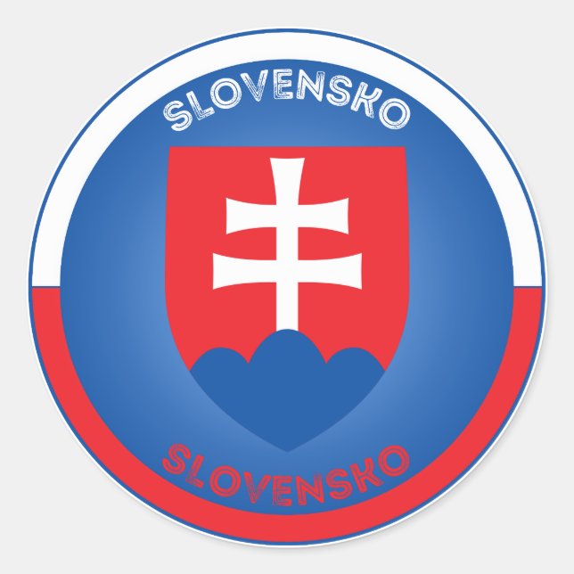 Adesivo Emblema do Patrimônio da Eslováquia (Frente)
