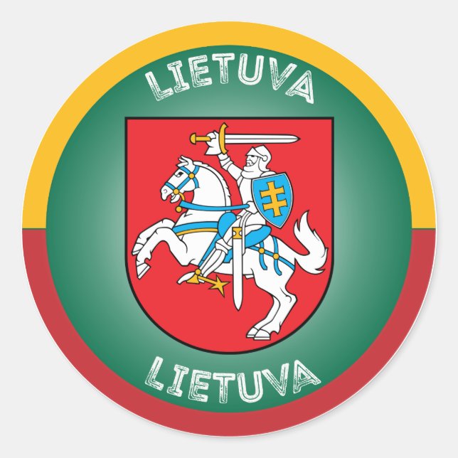 Adesivo Emblema do Patrimônio da Lituânia (Frente)