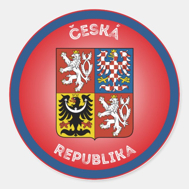 Adesivo Emblema do Patrimônio da República Tcheca (Frente)