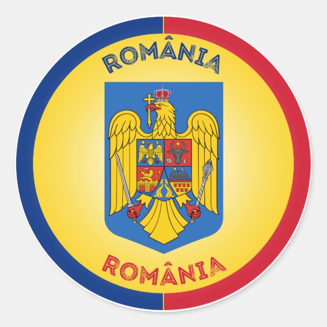 Adesivo Emblema do Patrimônio da Romênia (Frente)
