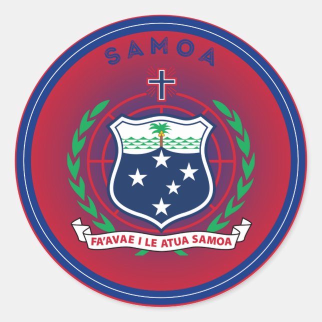 Adesivo Emblema do Patrimônio de Samoa (Frente)