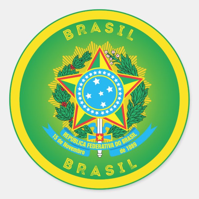 Adesivo Emblema do Patrimônio do Brasil (Frente)