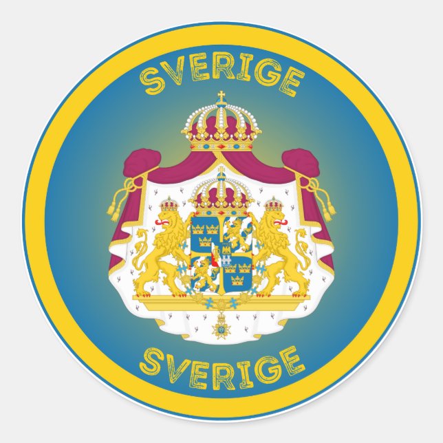 Adesivo Emblema do Patrimônio Sueco (Frente)