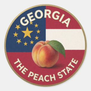 Adesivo Emblema do Pêssego da Geórgia 🍑