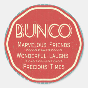 Adesivo Emblema do vintage de Bunco