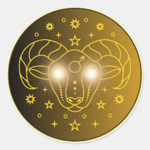 Adesivo Emblema do Zodíaco de Áries Símbolo Celestial Mi