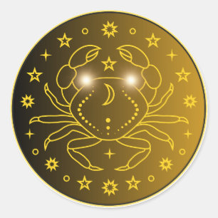 Adesivo Emblema do Zodíaco de Câncer Símbolo Celestial M