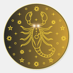 Adesivo Emblema do Zodíaco de Escorpião Símbolo Celestia