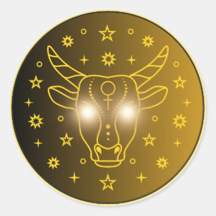 Adesivo Emblema do Zodíaco de Touro Símbolo Celestial Mi