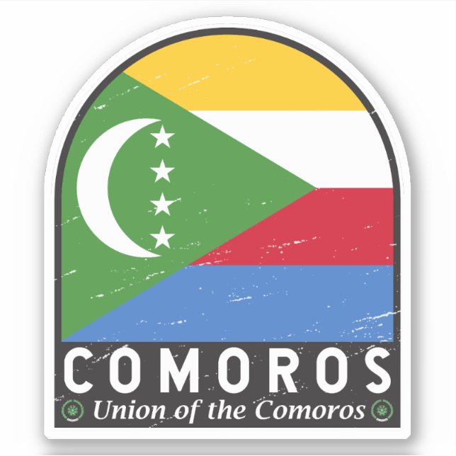 Adesivo Emblema emblem aflorado nas Comores (Frente)