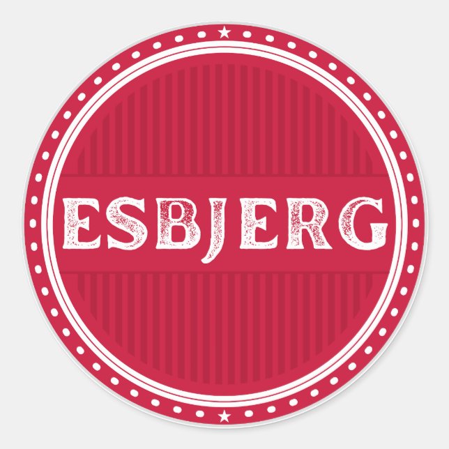 Adesivo Emblema Esbjerg Orgulho da Cidade – Identidade Din (Frente)