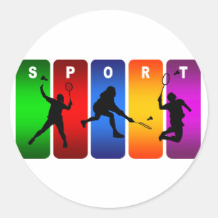 Adesivo Emblema multicolorido do Badminton