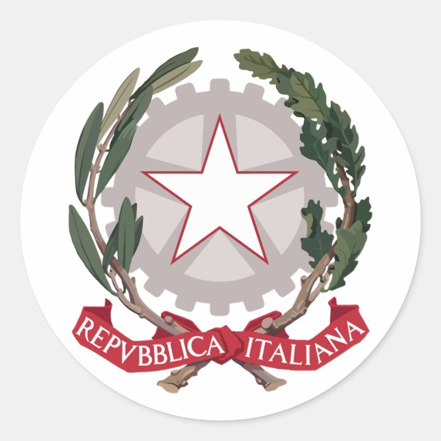 Adesivo Emblema Nacional da Itália (Frente)