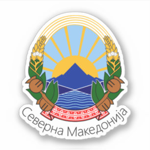 Adesivo Emblema Nacional da Macedônia do Norte